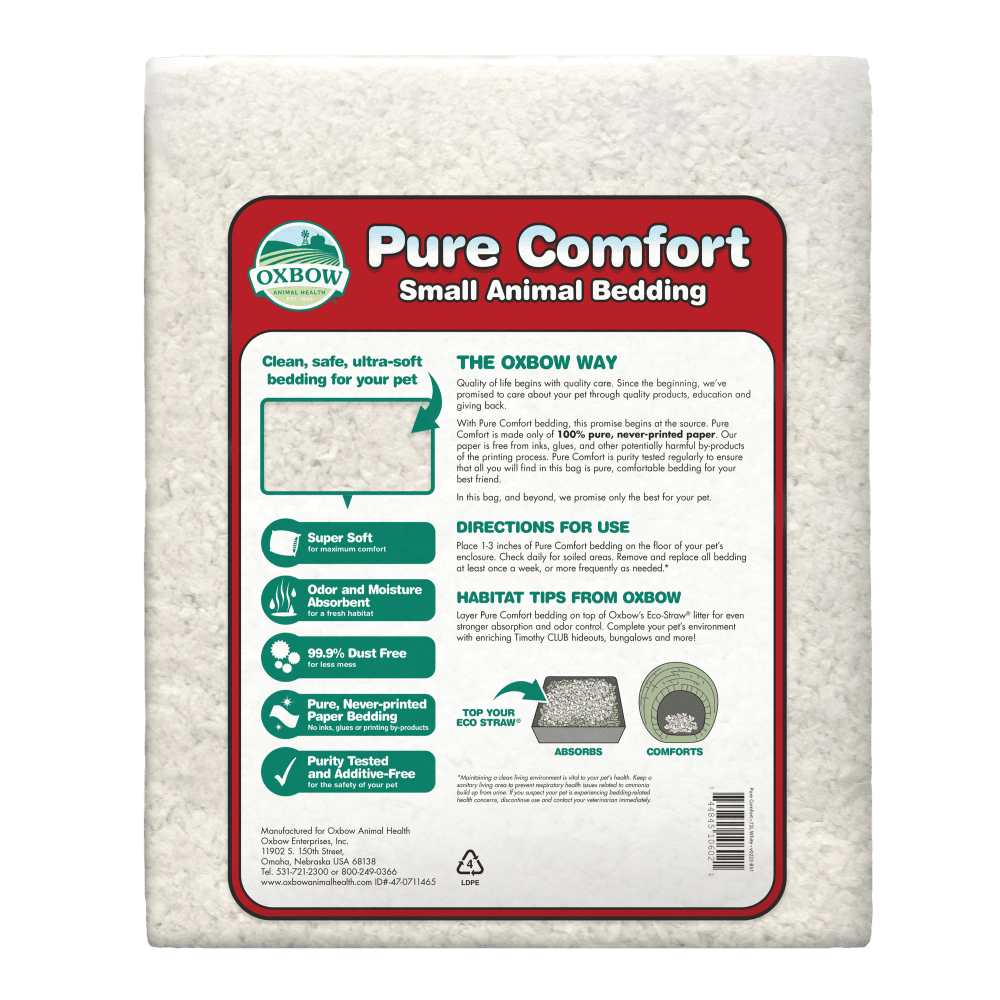 Pure Comfort White Bedding Oxbow Animal Health