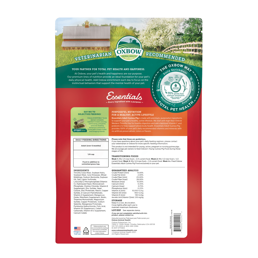 View of Oxbow Animal Health | Essentials - Adult Guinea Pig Food