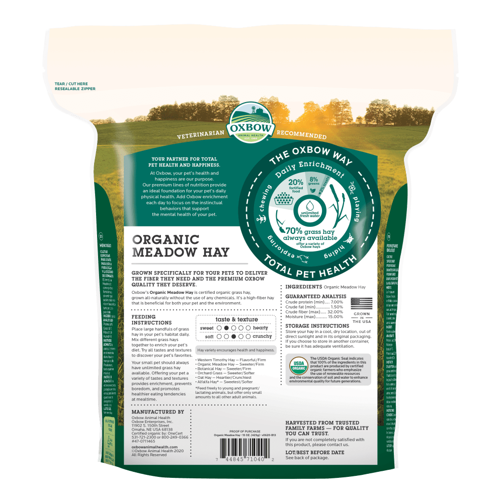 Organic Meadow Hay Oxbow Animal Health