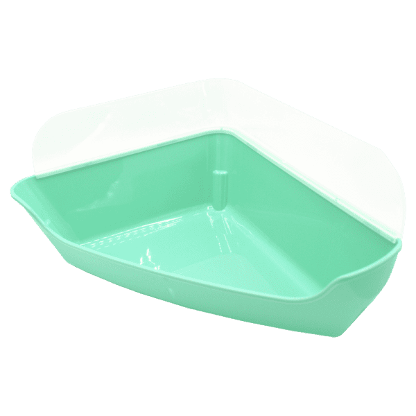 Enriched Life - Corner Litter Pan with Removable Shield