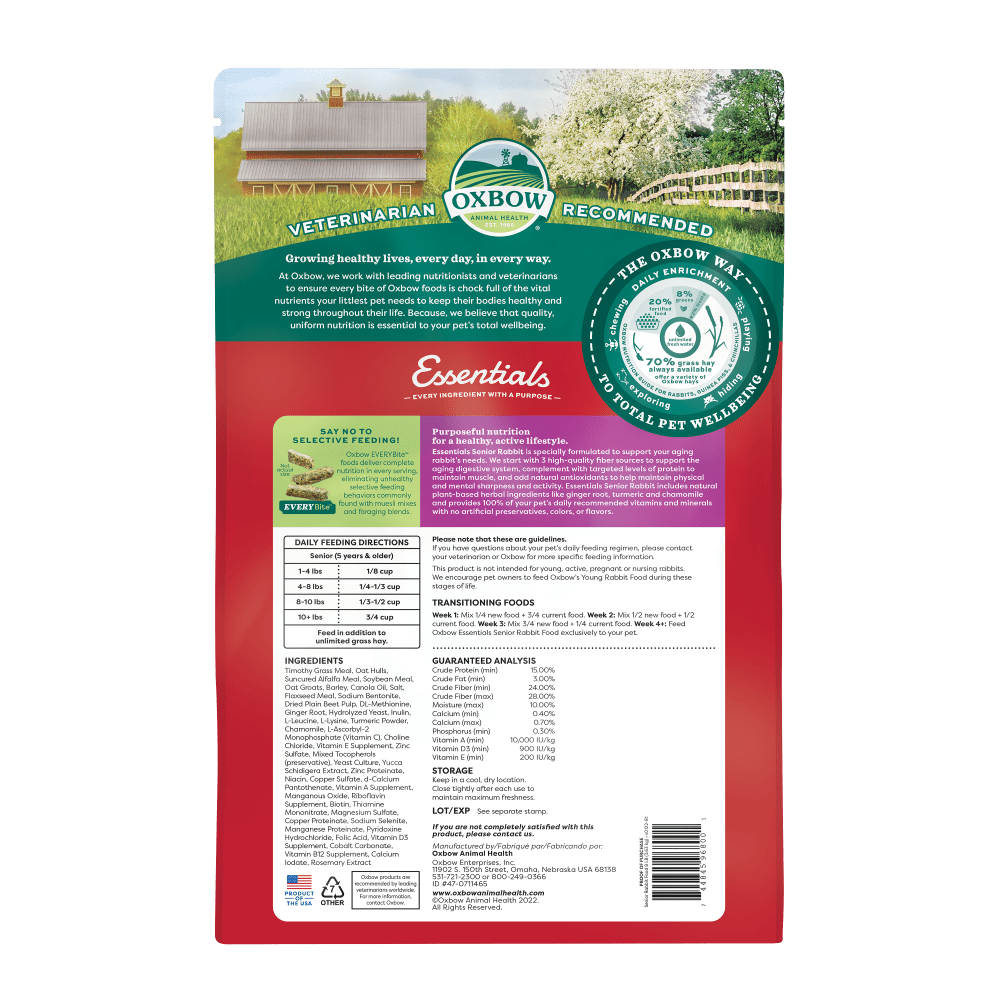 Picture of Essentials Senior Rabbit Food - Oxbow Animal Health