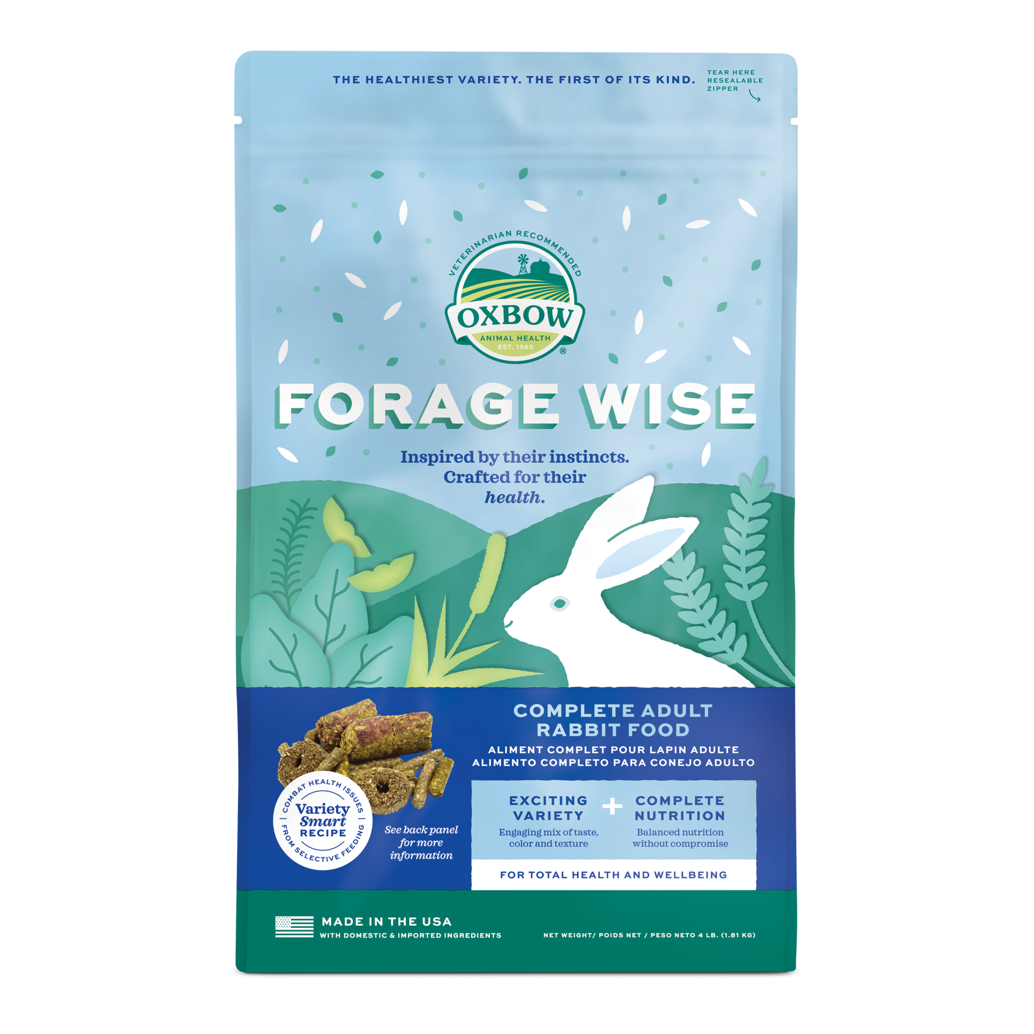 Forage Wise Adult Rabbit Food - Oxbow Animal Health