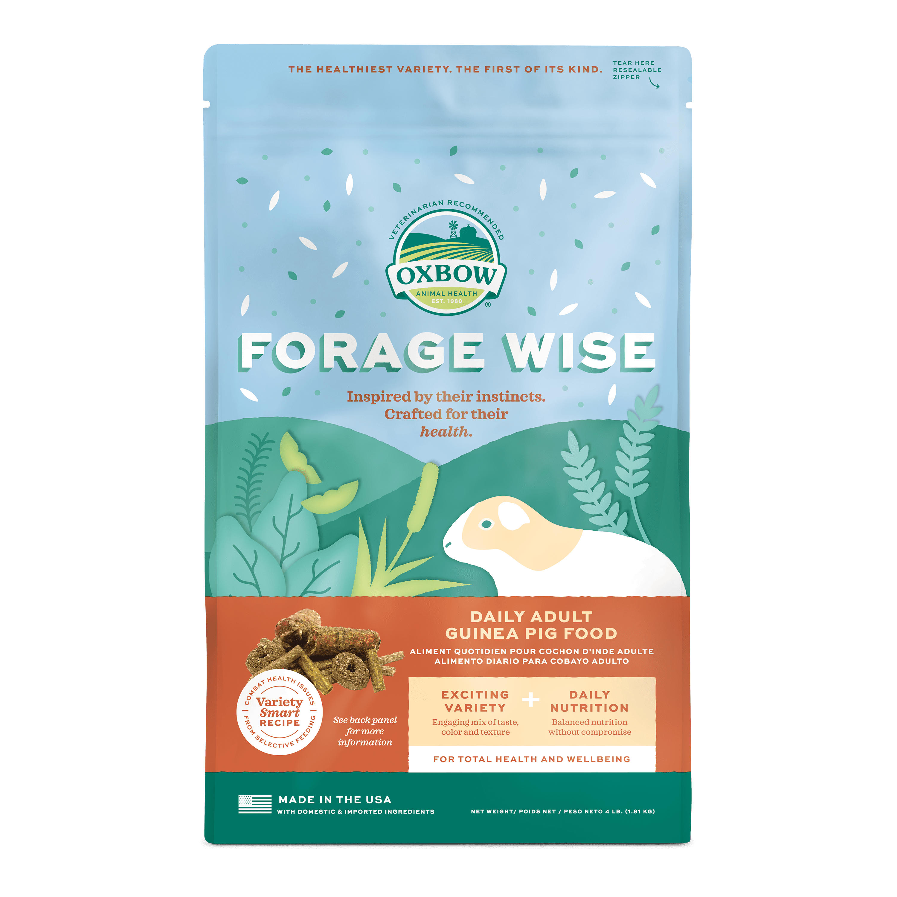 Forage Wise Adult Guinea Pig Food - Oxbow Animal Health